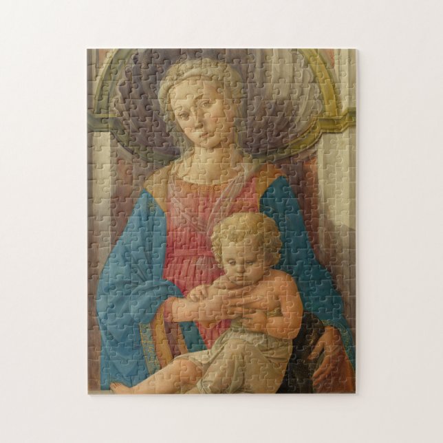 Madonna och Child Fra Filippo Lipp Painting Pussel (Vertikal)