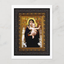 Madonna och Child Helgdag Postcard