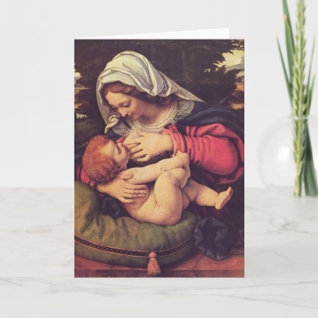 Madonna och Child Helgkort (Framsida)