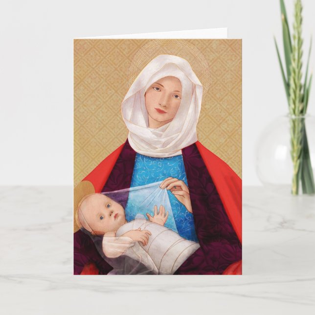 Madonna och Child I Helgkort (Framsida)