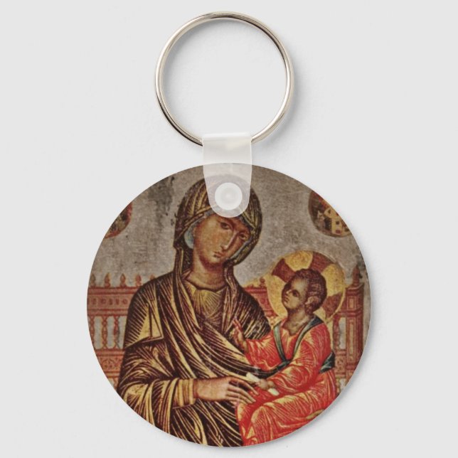 Madonna och Child Icon Nyckelring (Framsida)