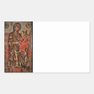 Madonna och Child Icon Rektangulärt Klistermärke