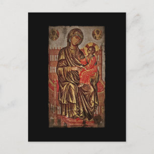 Madonna och Child Icon Vykort