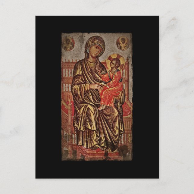 Madonna och Child Icon Vykort (Framsida)