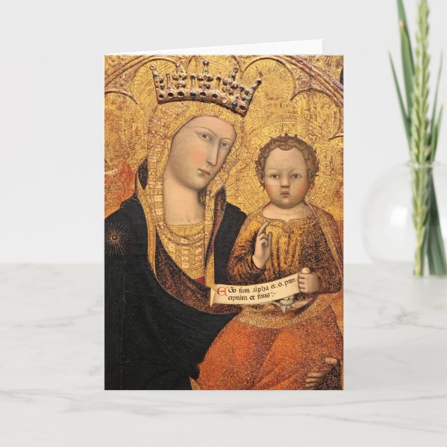Madonna och Child III-julkort Kort (Framsida)