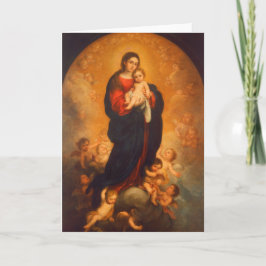 Madonna och Child in Glory ... Julkort Tack Kort