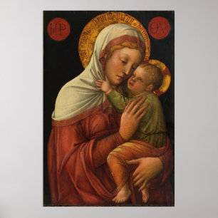 Madonna och Child, Jacopo Bellini (1450-talet) Poster