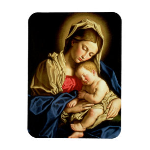 Madonna och Child Jesus - Sassoferrato Magnet