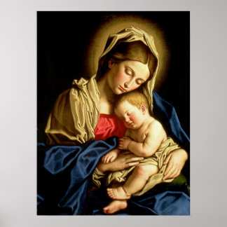Madonna och Child Jesus - Sassoferrato Poster