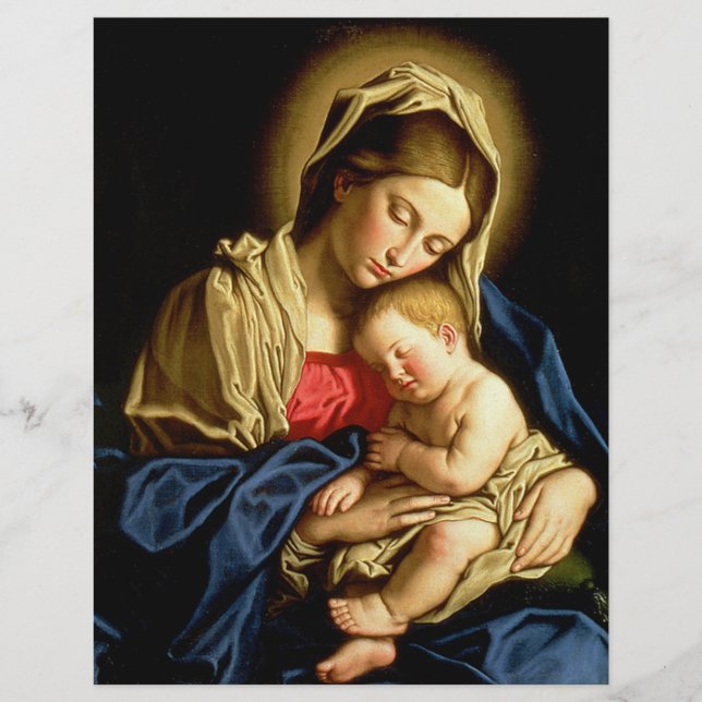 Madonna och Child Jesus - Sassoferrato Reklamblad (Framsidan)
