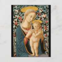 Madonna och Child Jesus Virgin Mary Vintage Art