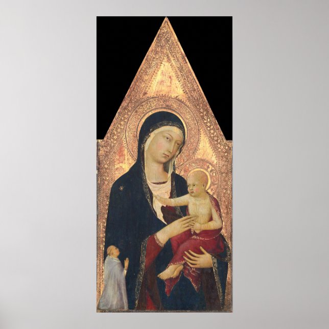 Madonna och Child - Lippo Memmi Fine Poster (Framsidan)