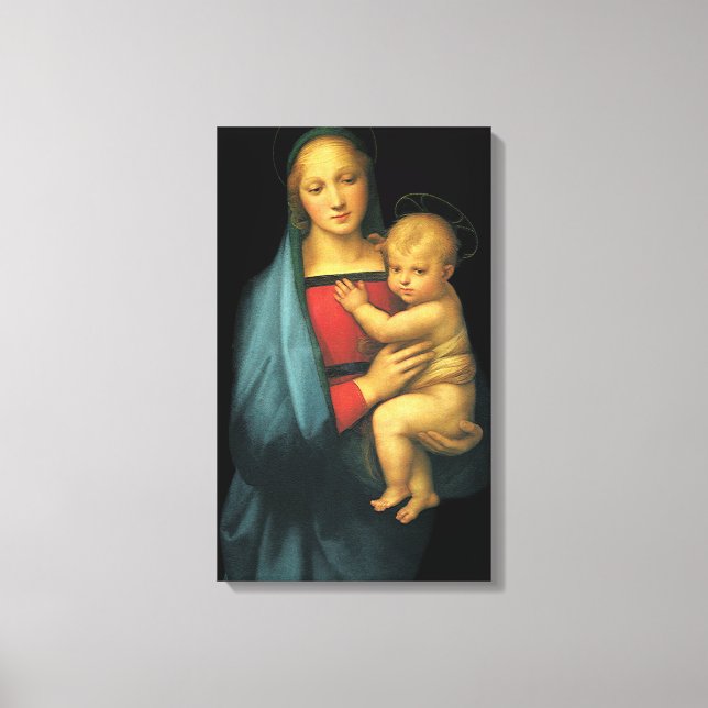 Madonna och Child, Madonna del Granduca, av Raphae Canvastryck (Framsida)