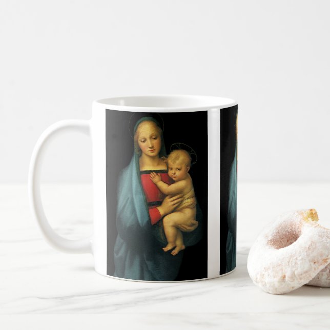 Madonna och Child, Madonna del Granduca, av Raphae Kaffemugg (Med munk)