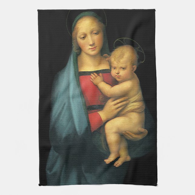 Madonna och Child, Madonna del Granduca, av Raphae Kökshandduk (Vertikal)
