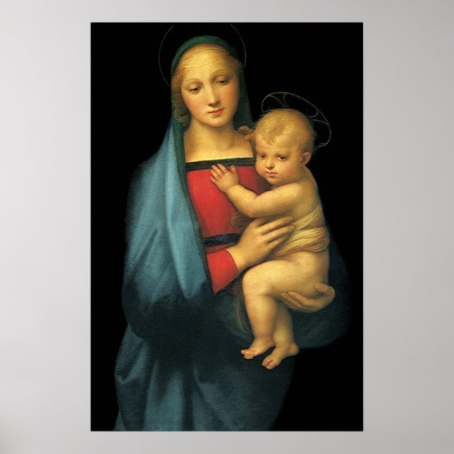 Madonna och Child, Madonna del Granduca, av Raphae Poster (Framsidan)