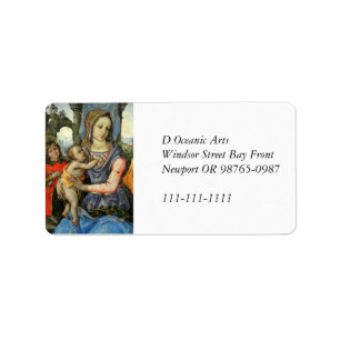 Madonna och Child med Adressetikett