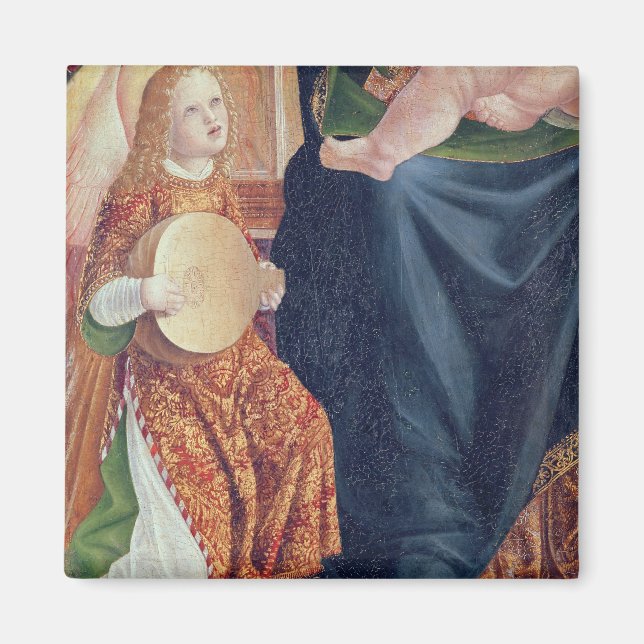 Madonna och Child med Angel Musician Magnet (Framsidan)