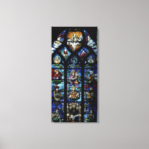 Madonna och Child med änglar och porträtt reflek Canvastryck