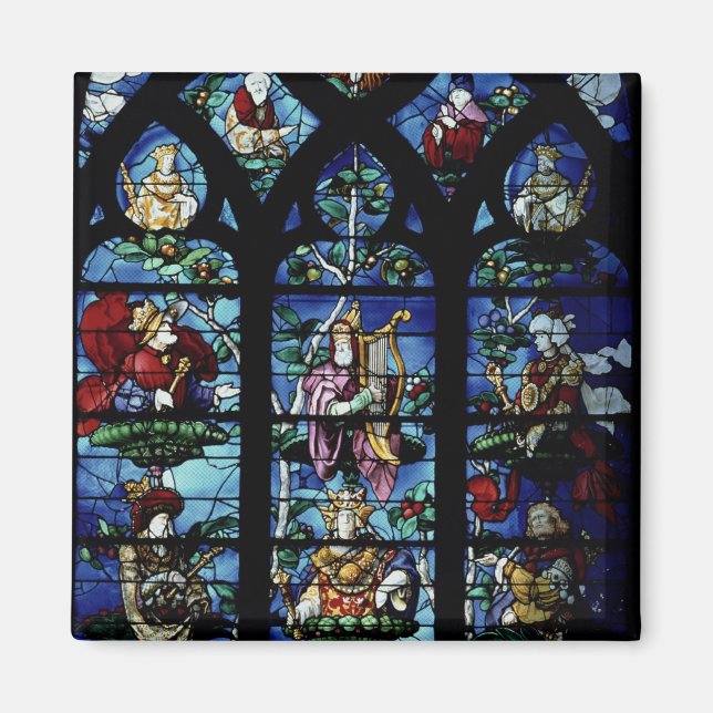 Madonna och Child med änglar och porträtt reflek Magnet (Framsidan)