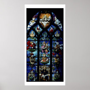 Madonna och Child med änglar och porträtt reflek Poster
