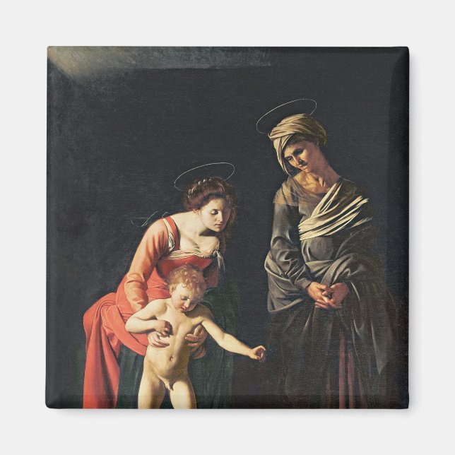 Madonna och Child med en Serpent, 1605 Magnet (Framsidan)