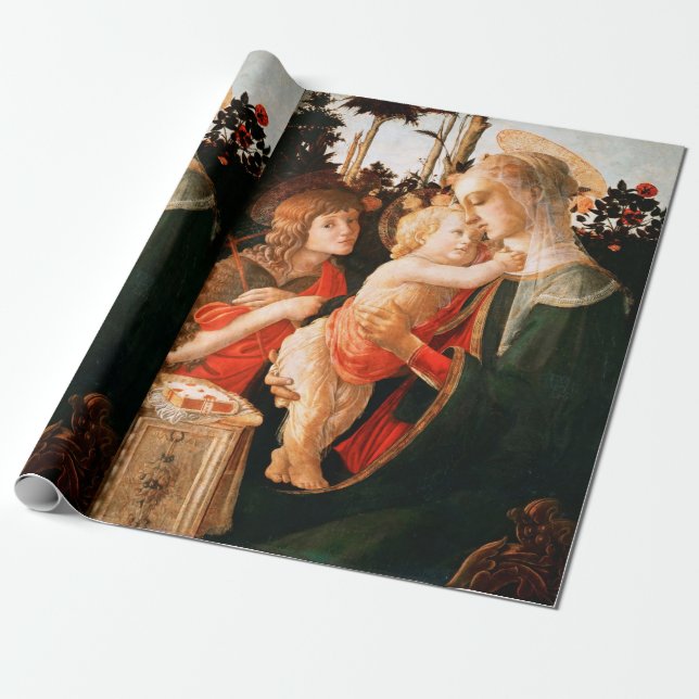 Madonna och Child med Johannes Baptist Presentpapper (Utrullad)