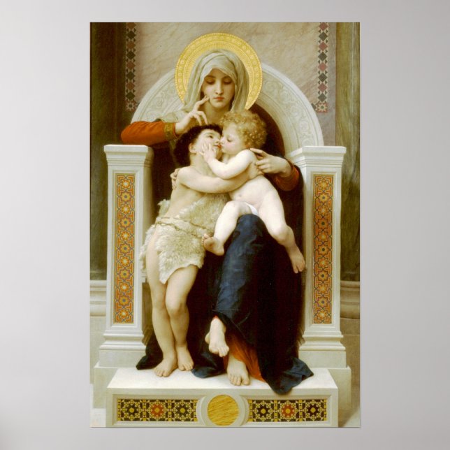 Madonna och Child med John Baptist Poster (Framsidan)