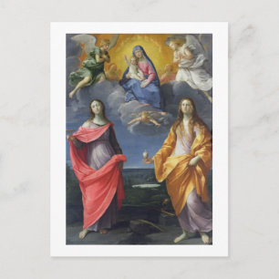 Madonna och Child med Lucy och Mary Magdalene Vykort
