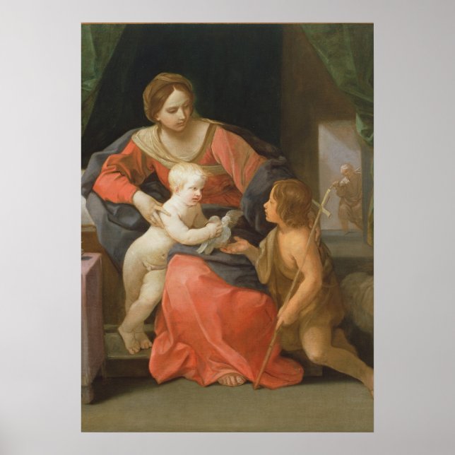 Madonna och Child med Saint John the Baptist Poster (Framsidan)