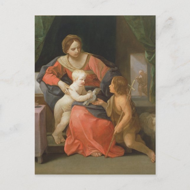 Madonna och Child med Saint John the Baptist Vykort (Framsida)