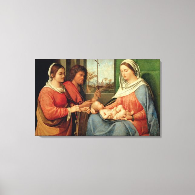 Madonna och Child med Saints 2 Canvastryck (Framsida)