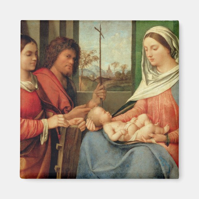 Madonna och Child med Saints 2 Magnet (Framsidan)