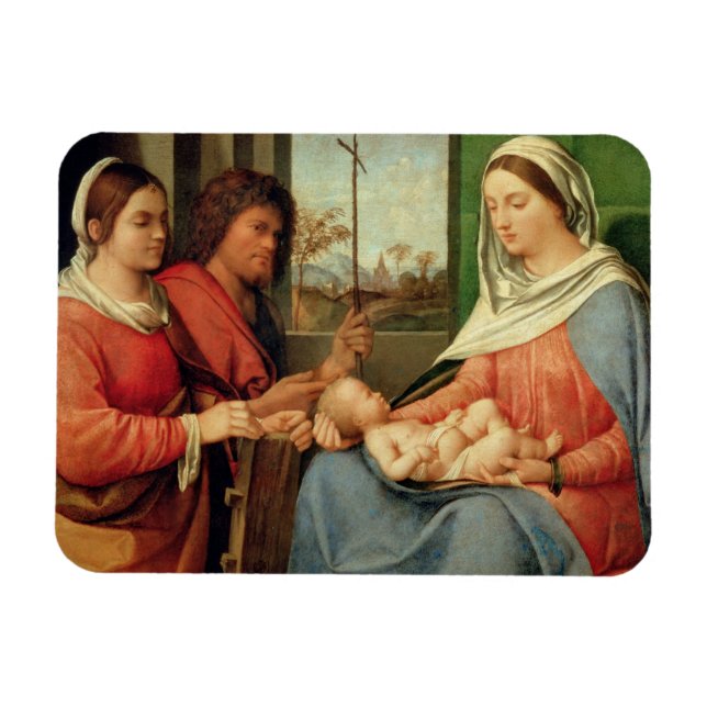 Madonna och Child med Saints 2 Magnet (Horisontell)