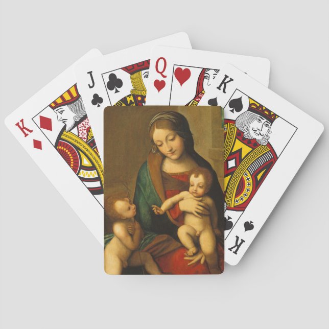 Madonna och Child med Saints Casinokort (Baksidan)