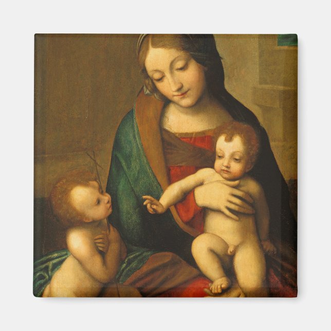 Madonna och Child med Saints Magnet (Framsidan)