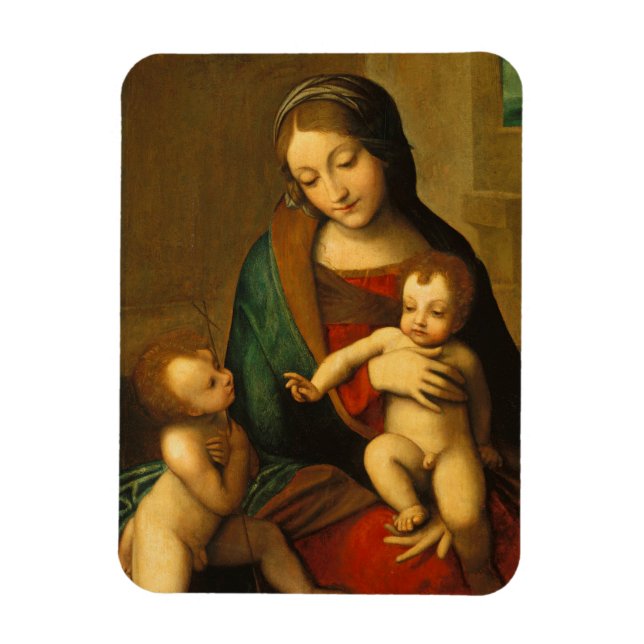 Madonna och Child med Saints Magnet (Vertikal)