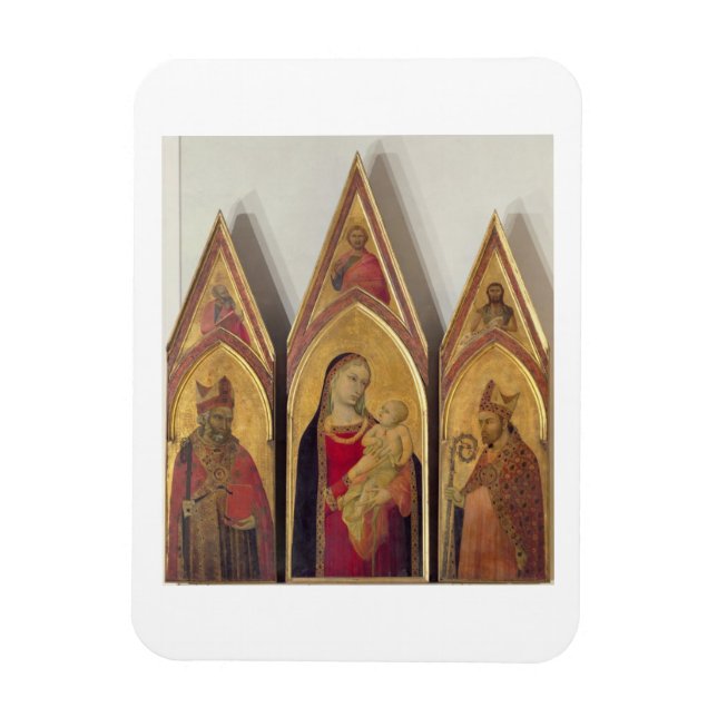 Madonna och Child med SS. Nicholas och Proculus Magnet (Vertikal)