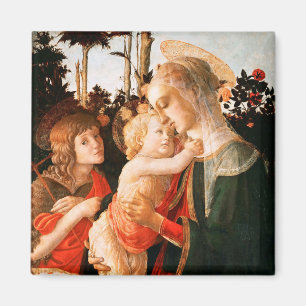 Madonna och Child med St John the Baptist Magnet