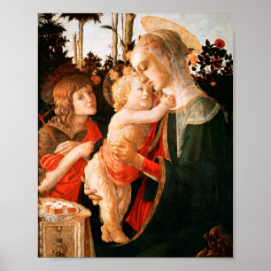 Madonna och Child med St John the Baptist Poster