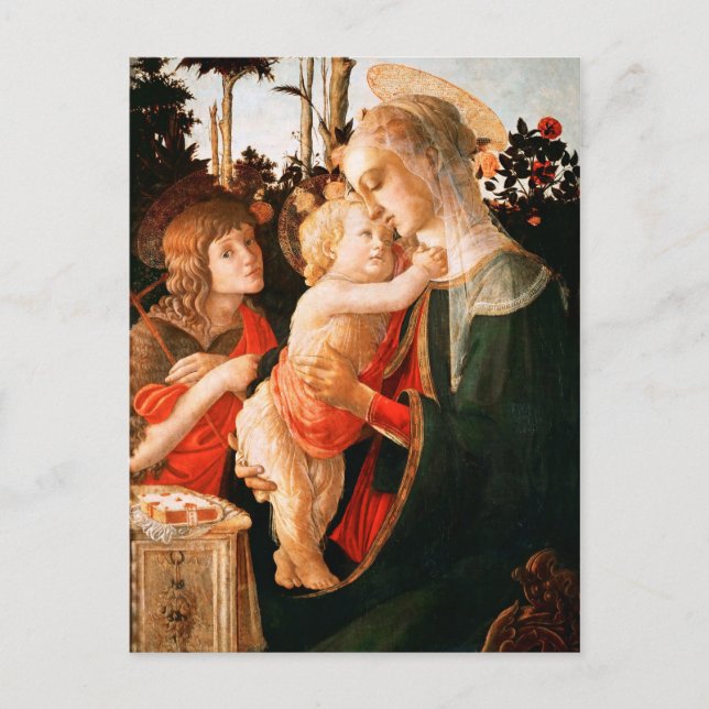 Madonna och Child med St John the Baptist Vykort (Framsida)