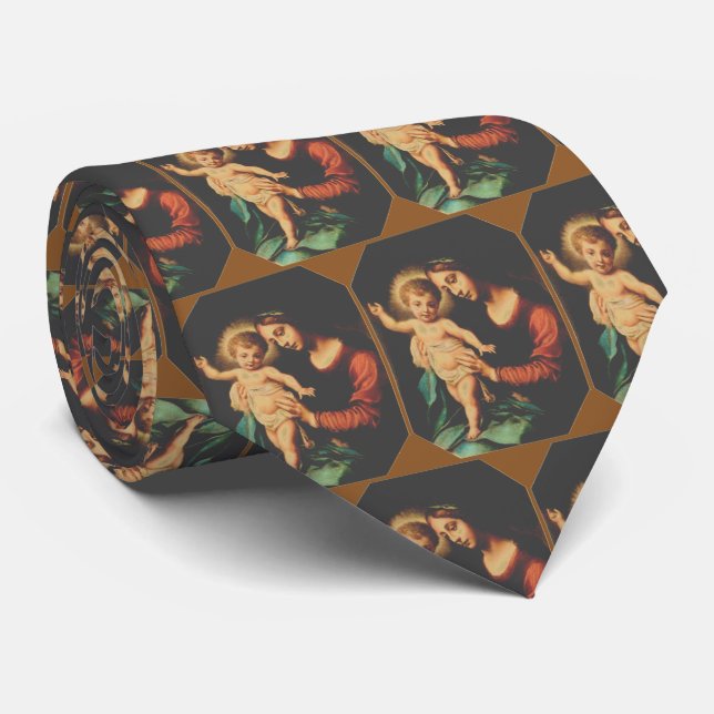 Madonna och Child Neck Tie Slips (Rullad)