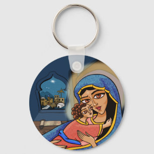 Madonna och Child Nyckelring