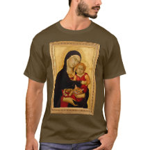 Madonna och Child och Cat T-Shirt