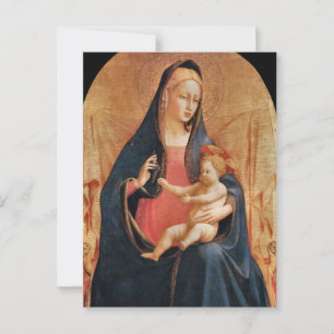 Madonna och Child of the Grapes av Fra Angelico Vykort