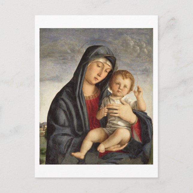 Madonna och Child (oil on Panel) 2 Vykort (Framsida)