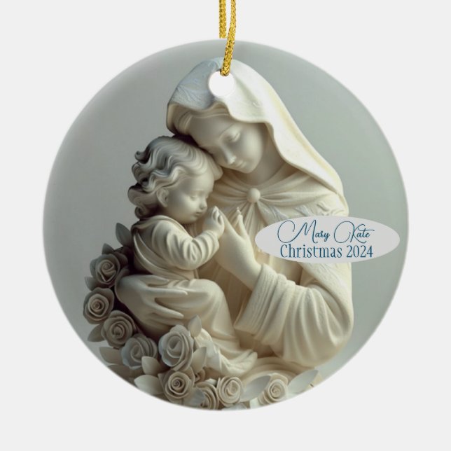 Madonna och Child Personlig Ornament (Framsidan)