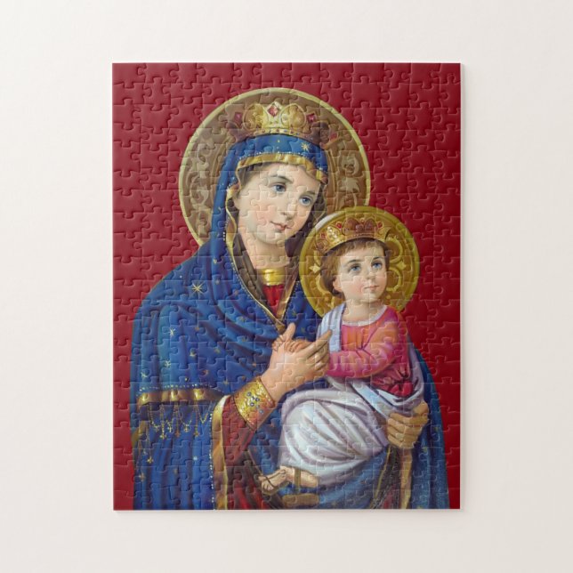 Madonna och Child Pussel (Vertikal)