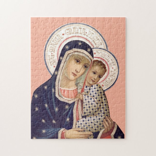 Madonna och Child Pussel (Vertikal)