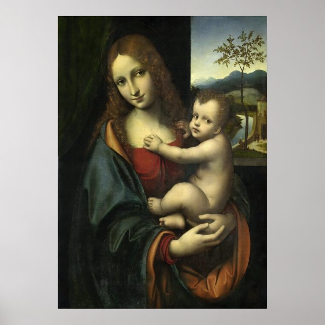 Madonna och Child Renaissance Art Poster (Framsidan)